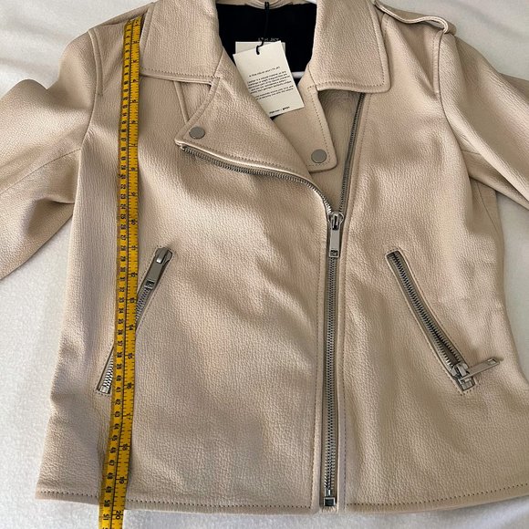 LTH JKT Kas Modern Biker Jacket in Blanc- NWT - Picture 9 of 10